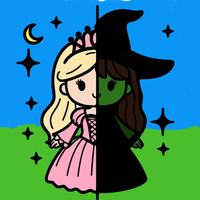 split princess and witch