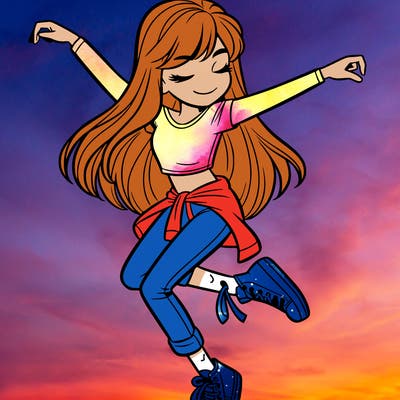 a teenage girl dancing
