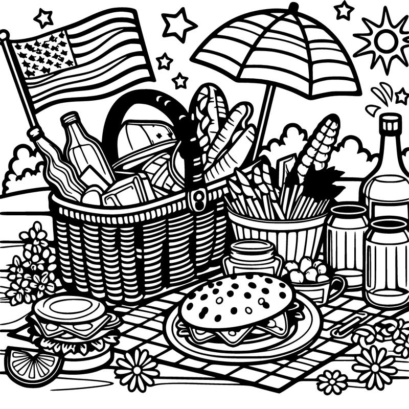 patriotic picnic usa