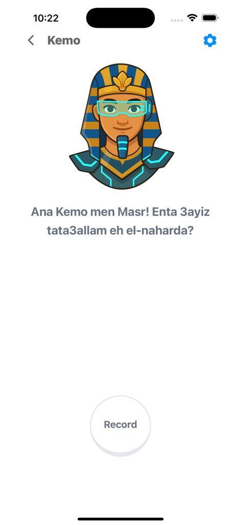 KMA – Learn Egyptian Arabic - Interactive voice interface with Kemo the AI tutor for learning Egyptian Arabic