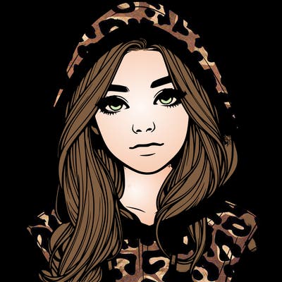 realistic girl with a hoodie