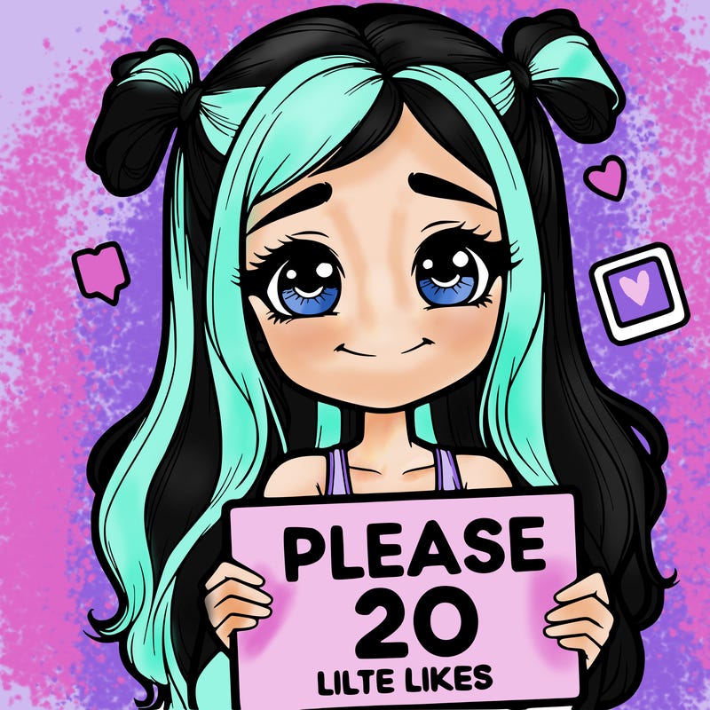realistic girl holding a sign that says please 20 likes