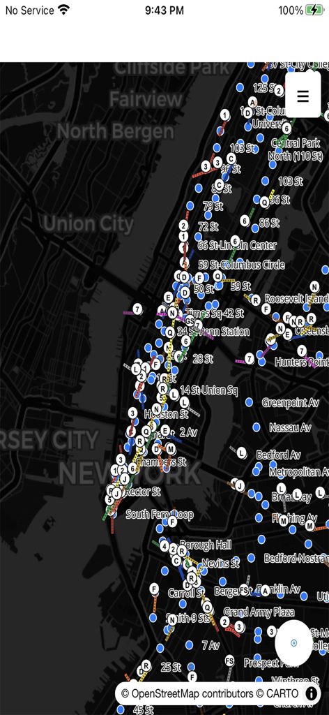 NYC live subway map - Interactive real-time map of New York City subway and bus lines