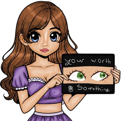 realistic pretty girl holding blank sign