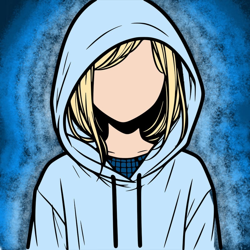 faceless girl in hoodie