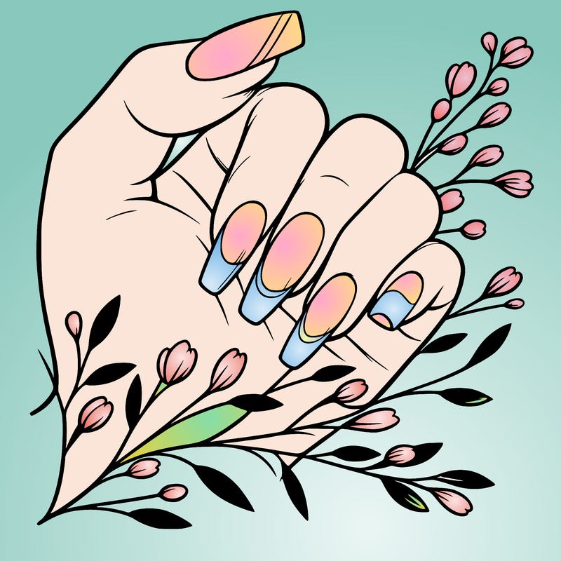 nails with french tip