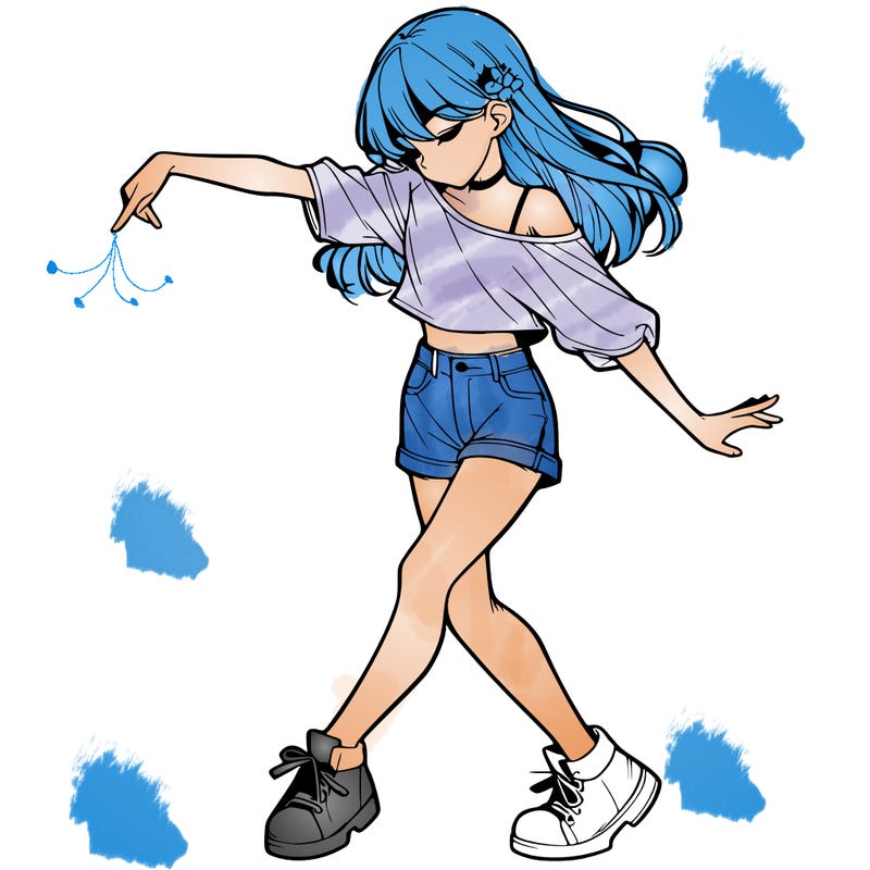 realistic girl danceing