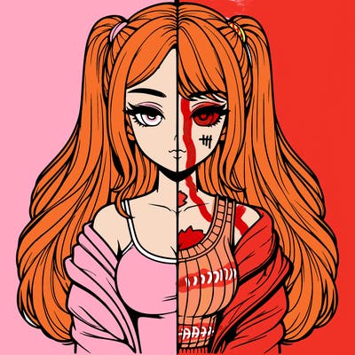 realistic girl split