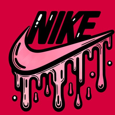 dripping nike logo