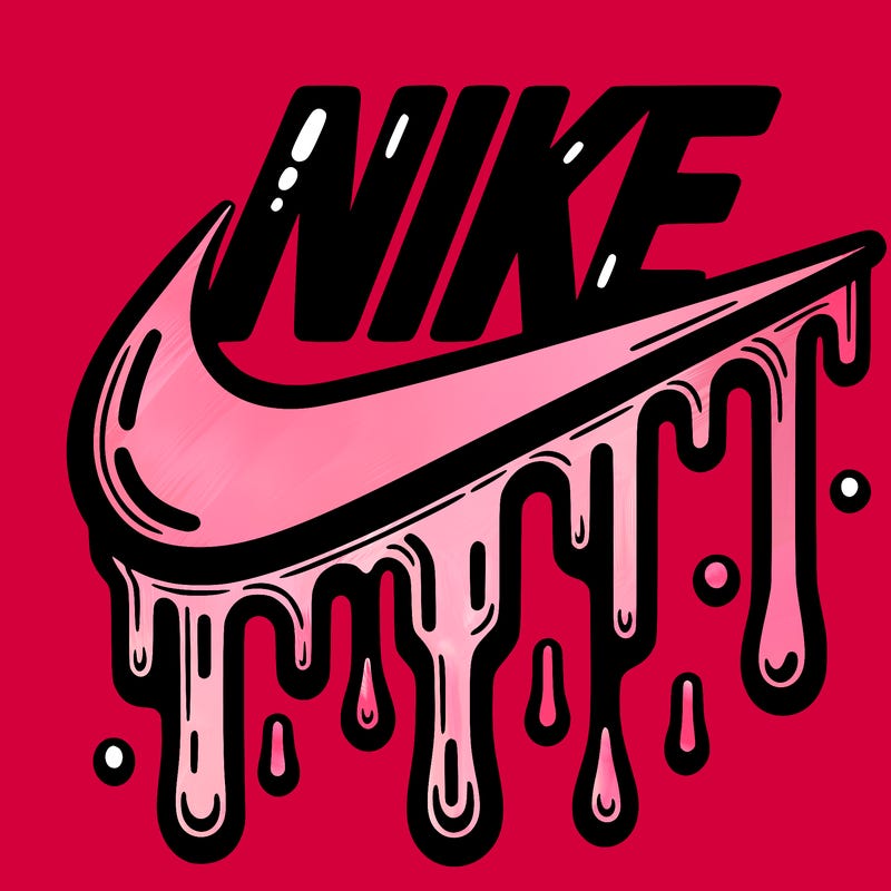 dripping nike logo