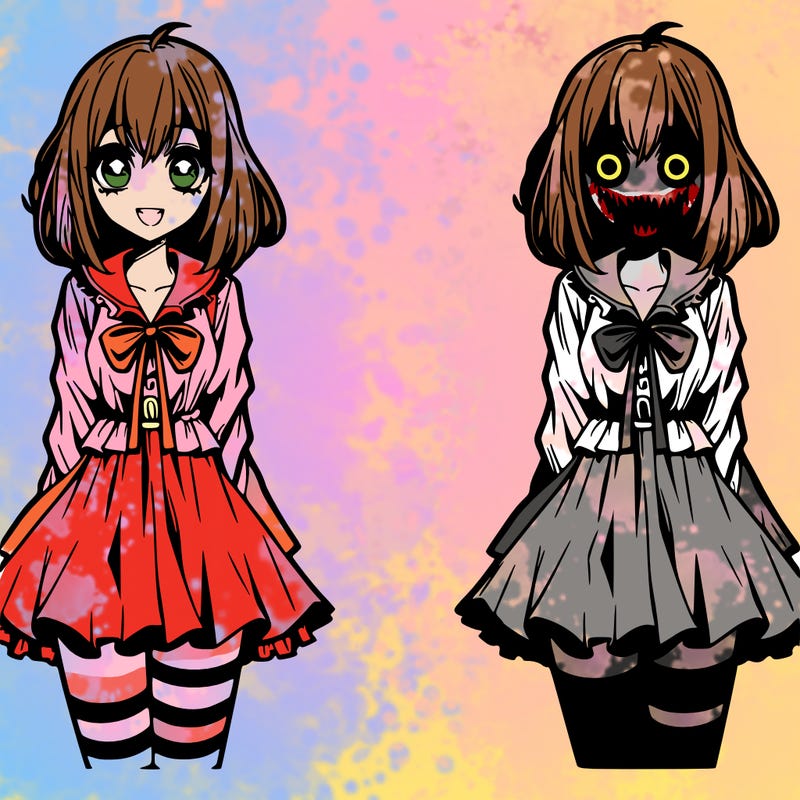 scary anime girl
