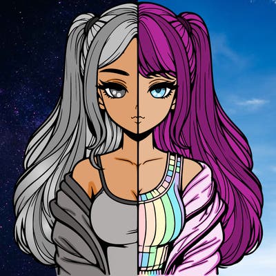 realistic girl split