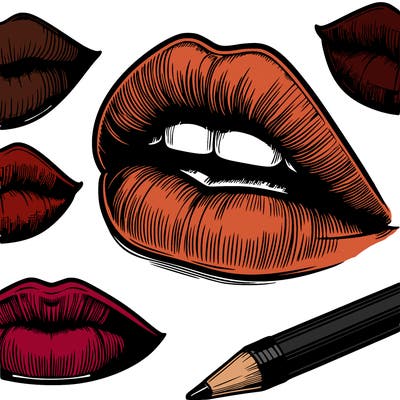 realistic  lips