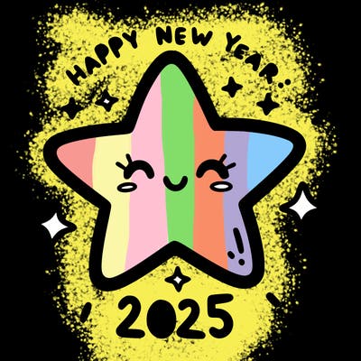happy new year 2025 star wish
