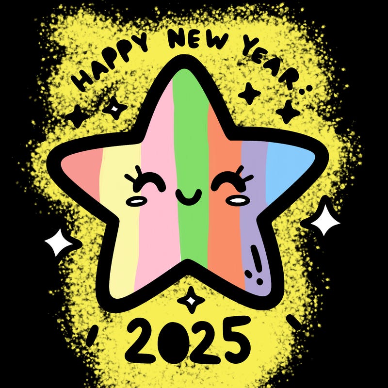 happy new year 2025 star wish