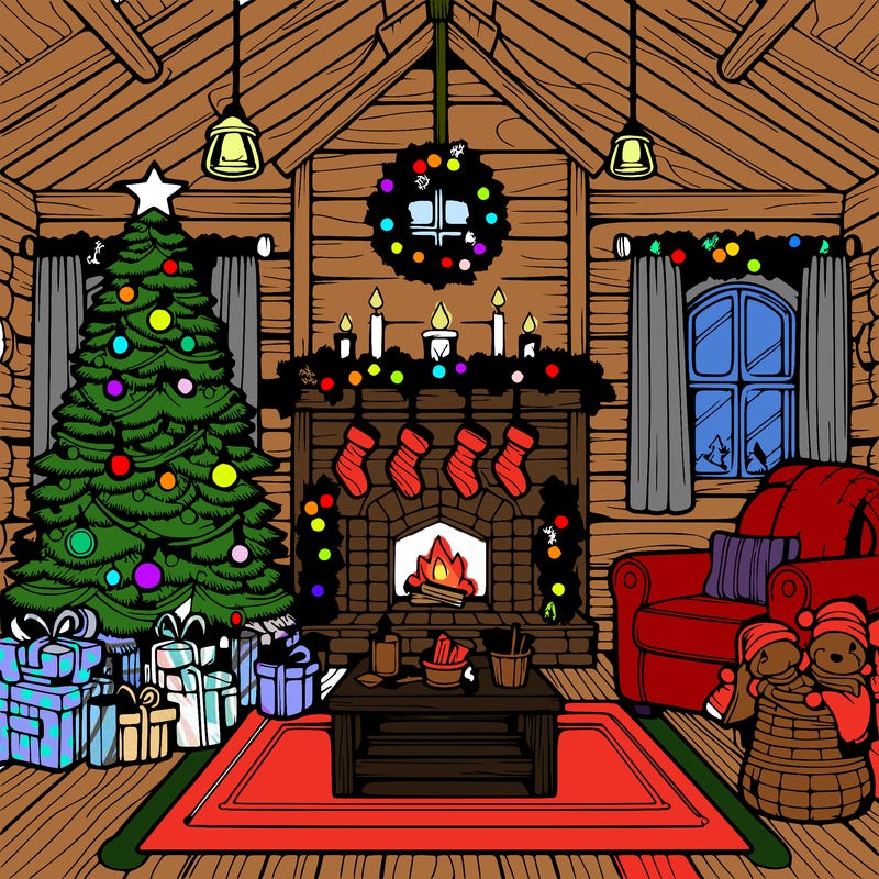 christmas house interior