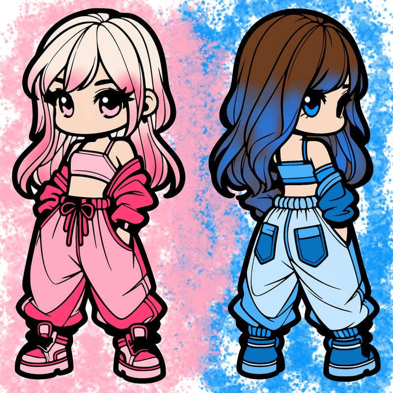 girl in crop top and baggy pants