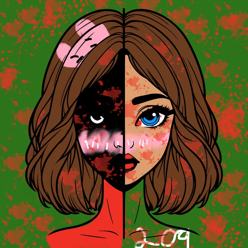 realistic girl split