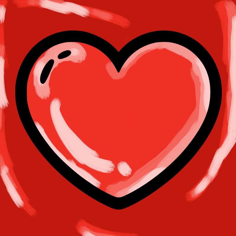 a blank heart