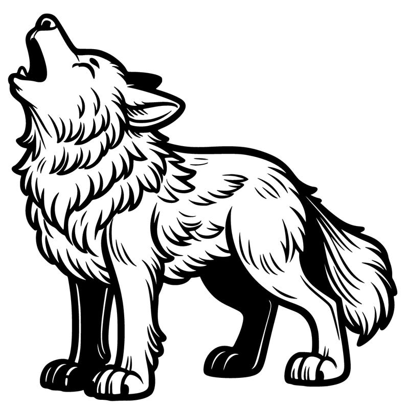 a wolf howling