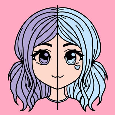 split girl just the face