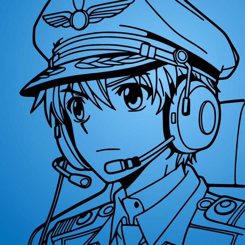 a pilot in an anime design
