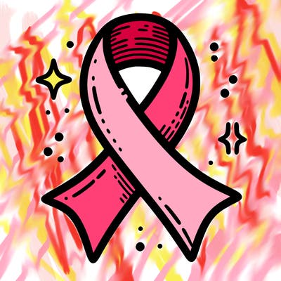 ribbon symbol of national breast cancer awareness month