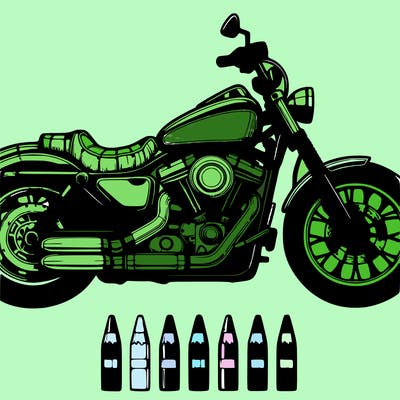 a realistic and detailed motorcycle