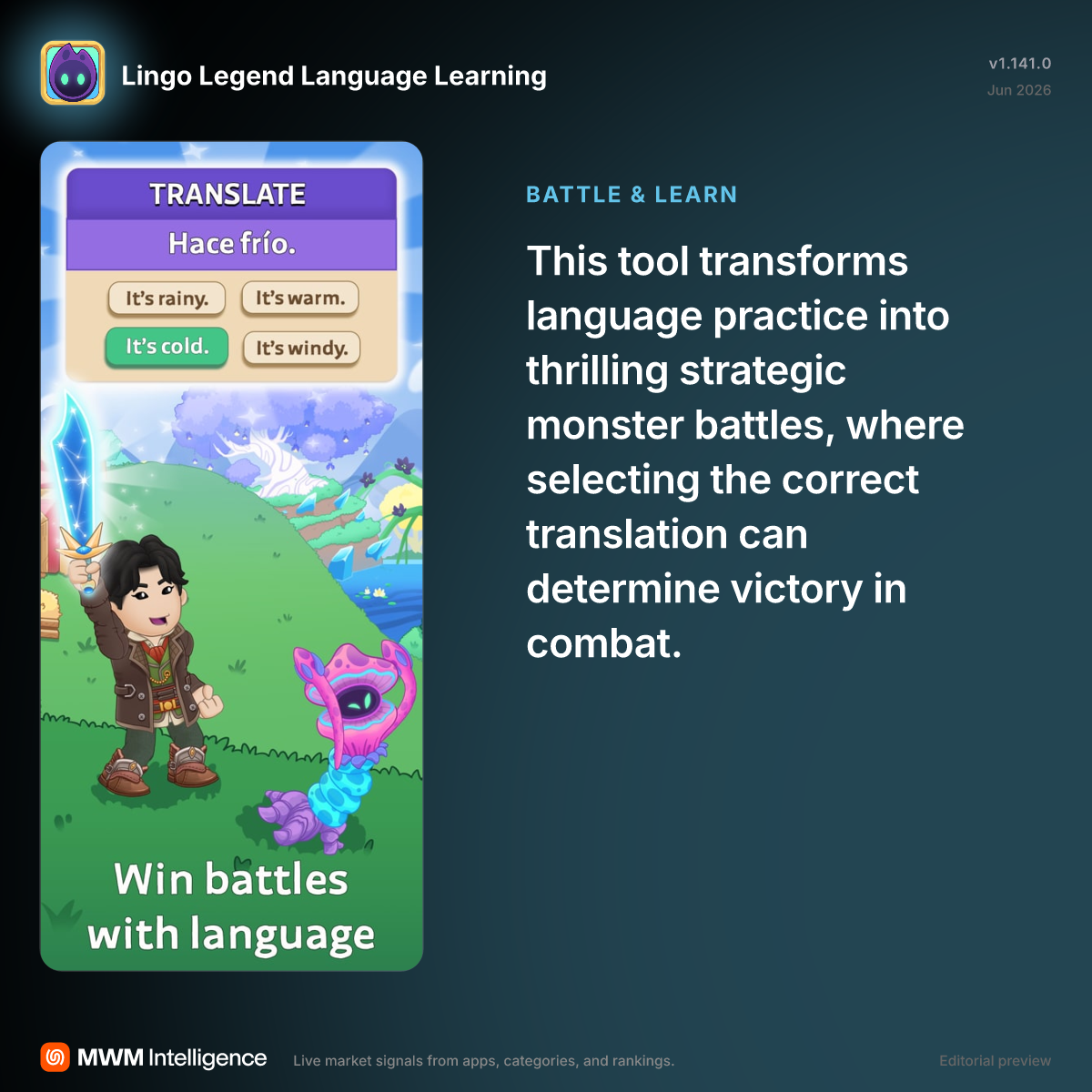 Lingo Legend Language Learning - Games App | MWM