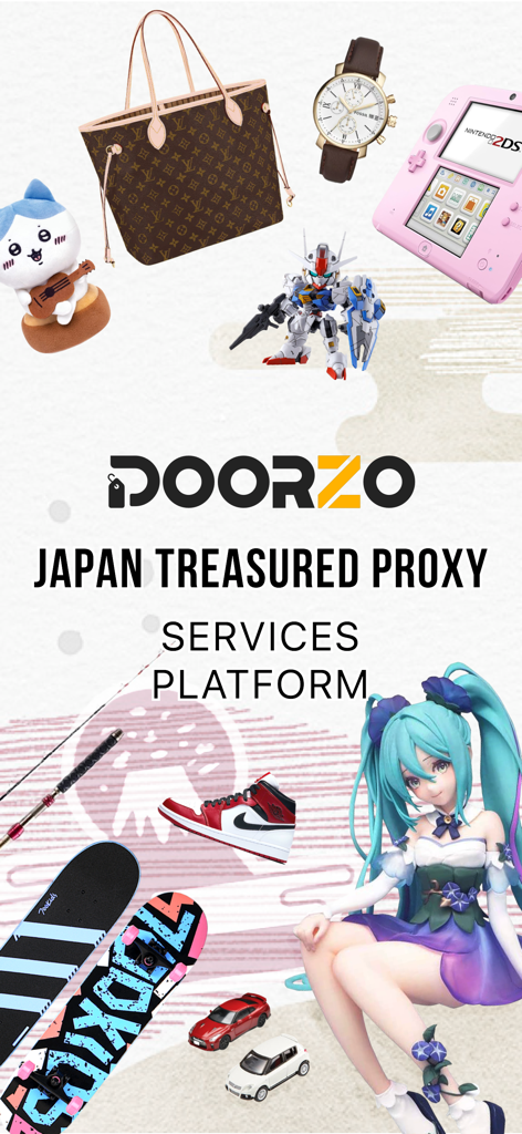 Doorzo – Shop from Japan! - Plataforma de compras proxy de Doorzo en Japón con figuras de anime, artículos de lujo y electrónica