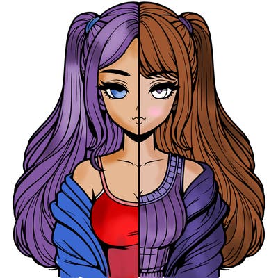 realistic girl split