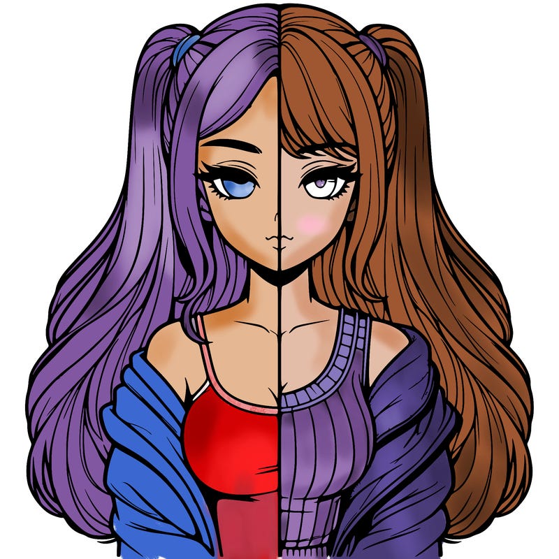 realistic girl split