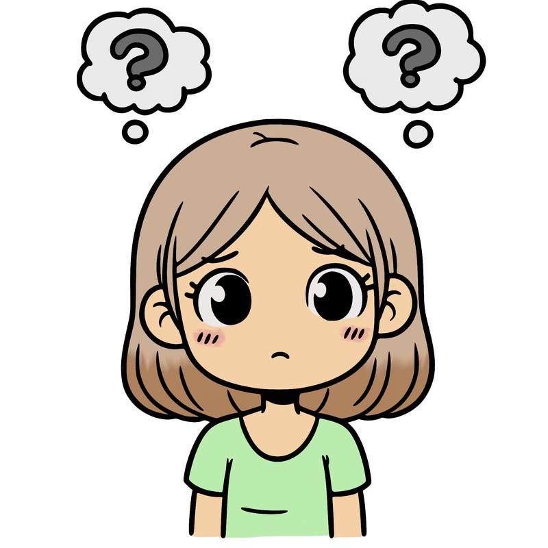 confused thinking girl