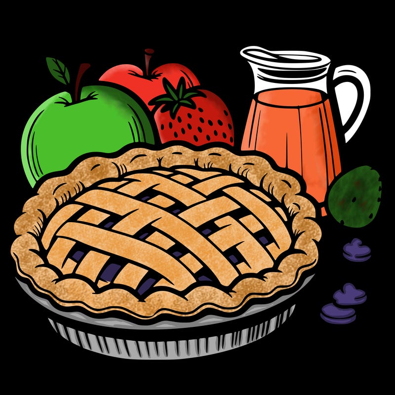 a pie of food