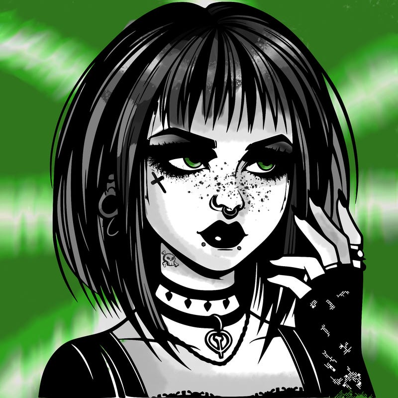 goth girl realistic