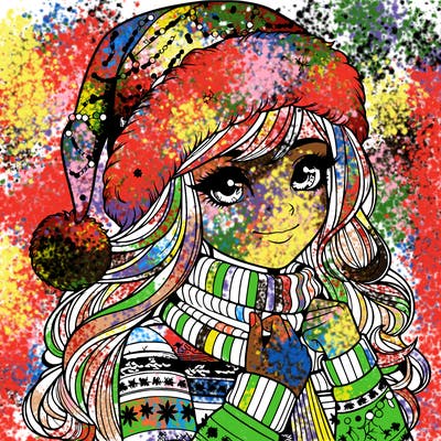 realistic christmas girl