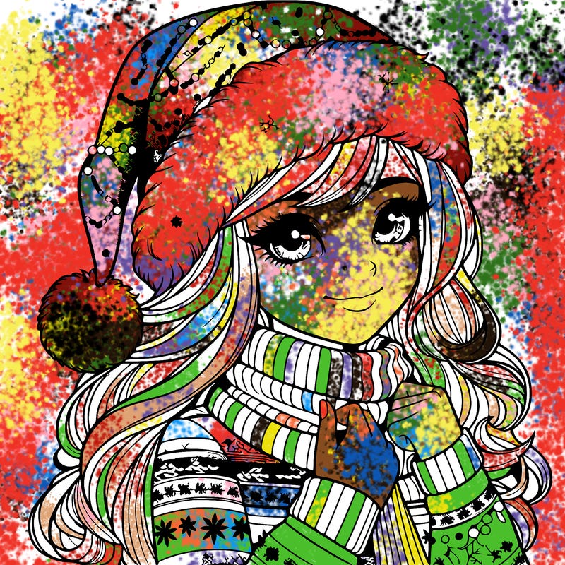 realistic christmas girl