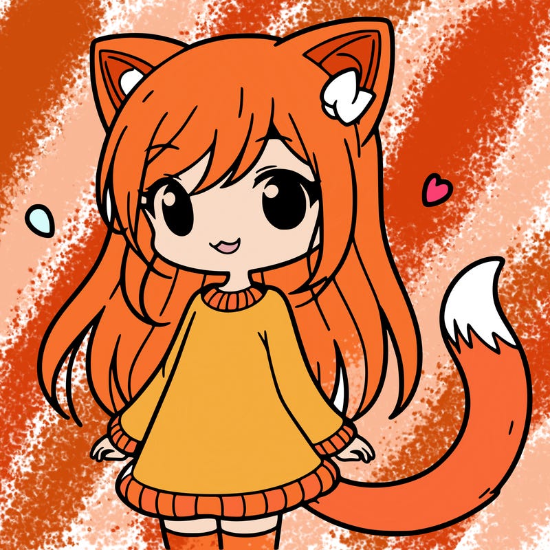 girl with cat ears and tail