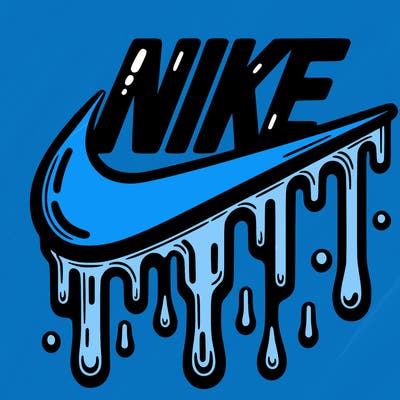 dripping nike logo