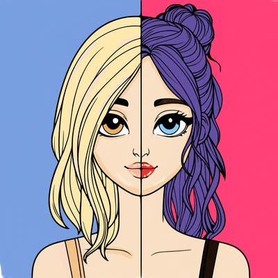 realistic girl split