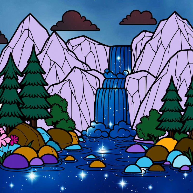 waterfall in mountain