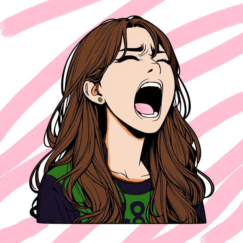 screaming realistic, girl