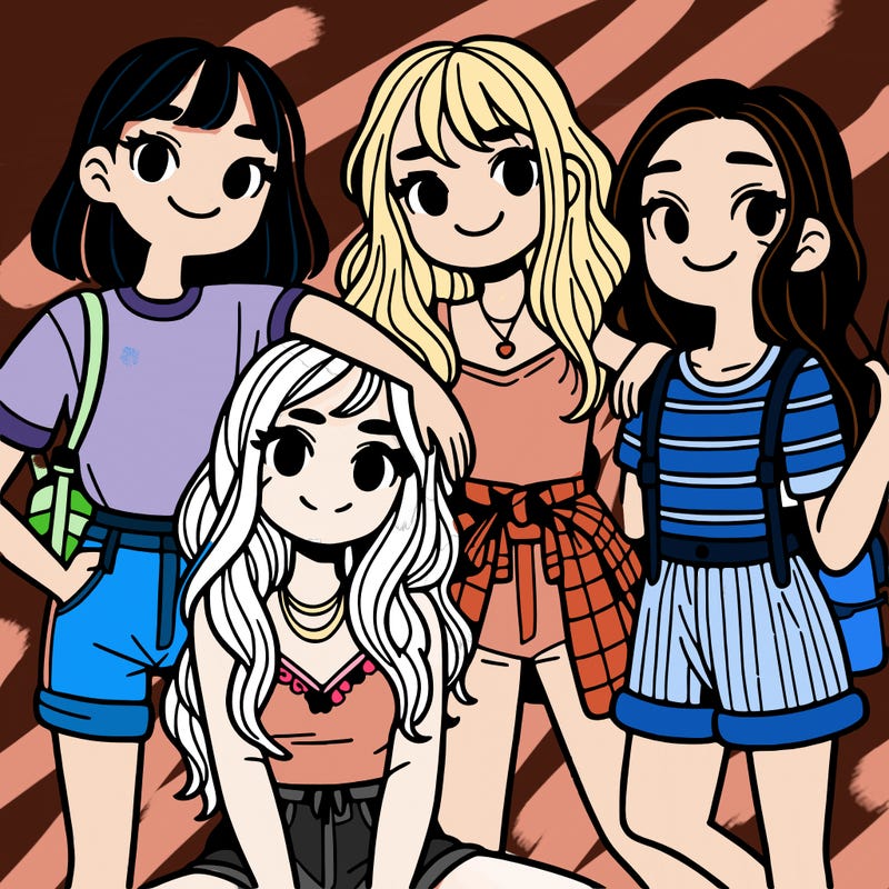 four girls best friends