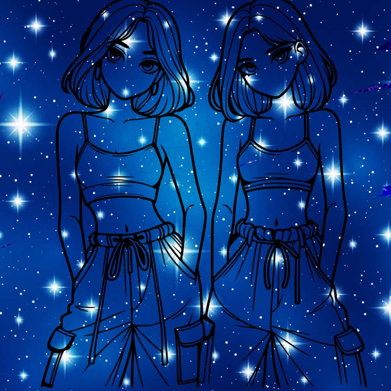 two girls with crop top with baggy pants