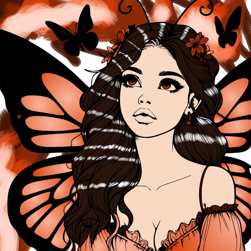 butterfly fairy realistic girl