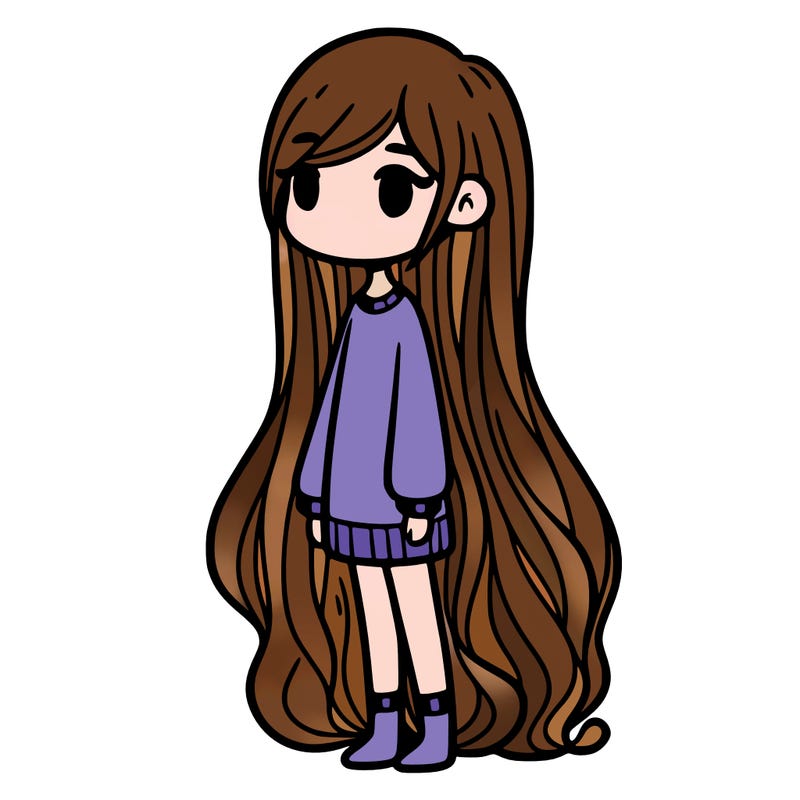 girl with long hair