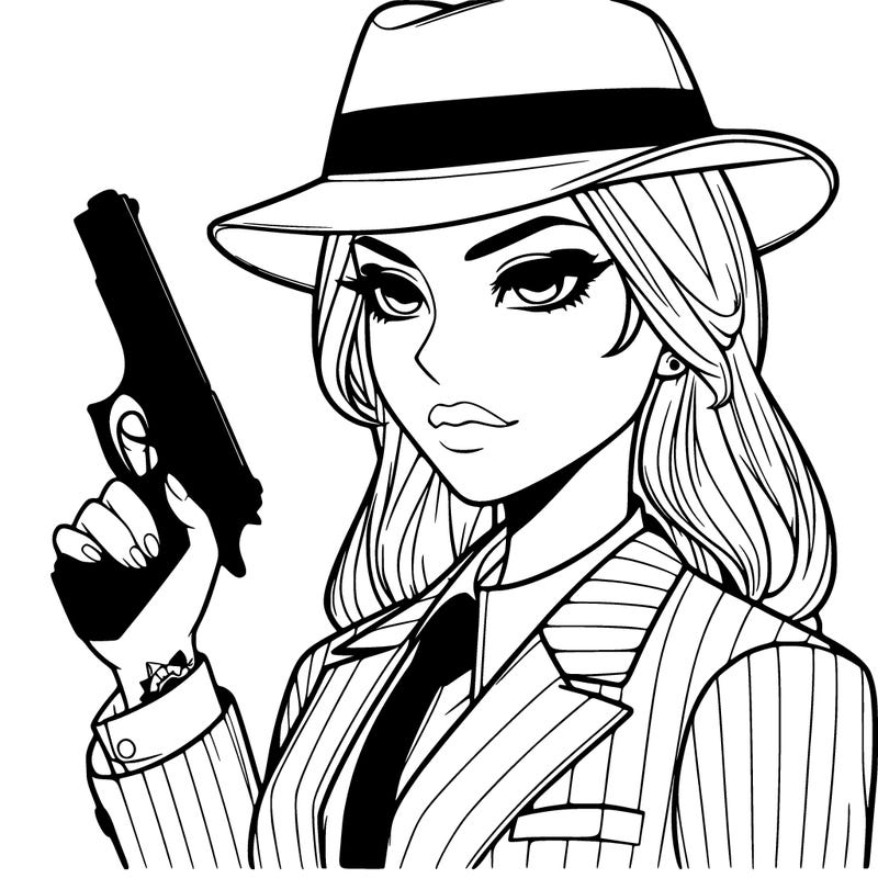 realistic female mobster