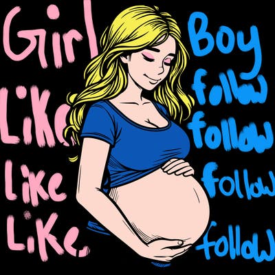 woman heavily pregnant realistic