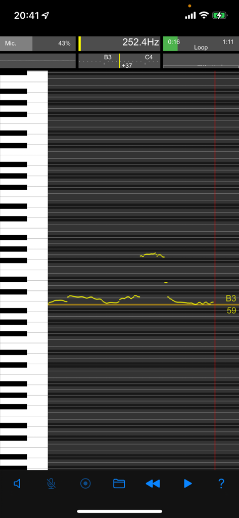 Vocal Analyzer Z - Vocal Analyzer Z real-time pitch analysis and frequency display