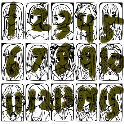 girls that look diffrent anime